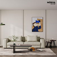 NORYA Ensemble de canapés modernes trois places en mousse durable pour salon, mobilier contemporain pour hôtel et appartement