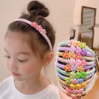 Grosir Ikat Kepala Hati Kartun Warna-warni Lucu dan Cantik Berbahan Kain untuk Anak Perempuan, Aksesoris Rambut, Perhiasan, Kado