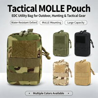 Pochette Molle en nylon multifonctions tactique EDC durable pour l'extérieur avec fermeture à glissière, accessoire de chasse et pochette de ceinture durable