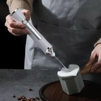 Jug Pembuat Busa Susu Otomatis Plastik ABS Kapasitas Besar yang Dapat Dilepas untuk Kafe, Rumah, dan Dapur, Dapat Diisi Ulang