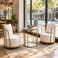 Tables basses rondes en métal et MDF de style moderne Ekintop pour salon