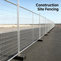 Clôture temporaire en acier galvanisé de style canadien 6 pieds x 10 pieds, clôture de sécurité robuste, clôture pour chevaux, clôture 3D pour chantier et événements
