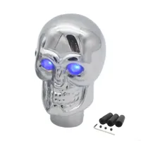 XG 2025 OEM universel JDM Racing LED Light Skull en alliage d'aluminium, levier de vitesses automatique, double pommeau de vitesse pour voiture