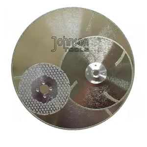 Cuchillas de sierra de corte de mármol, accesorios de herramientas, 105-300mm, Diamante completo galvanizado, disco de molienda de corte de granito de mármol