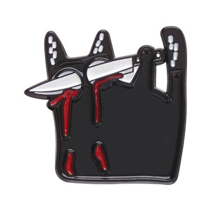 Épingles en métal émaillé personnalisées Stock 3D Broche en os d'animal-Chaton de dinosaure-Noir Fie Blood Knife <span class=keywords><strong>Fée</strong></span> <span class=keywords><strong>Logo</strong></span> Casting Lapy Badges - Product Image 6