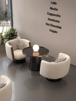 Microfibre Tissu Sectionnel Canapé Chaise Ensemble PU Bureau De Vente Hall Négociation Table Salon De Beauté Réception Thé Table Café Éponge