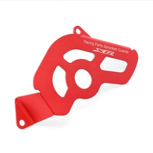 Accessoires de moto : Protection de pignon avant en aluminium pour course, cache-chaîne moteur pour XR400R, rouge, en aluminium CNC - Product Image 4
