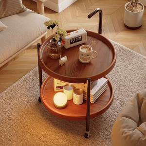 <span class=keywords><strong>Table</strong></span> basse mobile <span class=keywords><strong>à</strong></span> <span class=keywords><strong>roulettes</strong></span> pour salon, balcon, chambre <span class=keywords><strong>à</strong></span> coucher, avec rangement, vente en gros - Product Image 3
