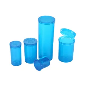 whole sale pop top vials smell proof bottle containers pp plastic 6 Dram squeeze pill pop top bottles