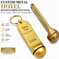 Personalisierter Hotel-Logo-Schlüsselanhänger aus Zinklegierung, individueller Metall-Hotel-Schlüsselanhänger, individueller Metall-Schlüsselanhänger mit graviertem Zimmernummer-Logo