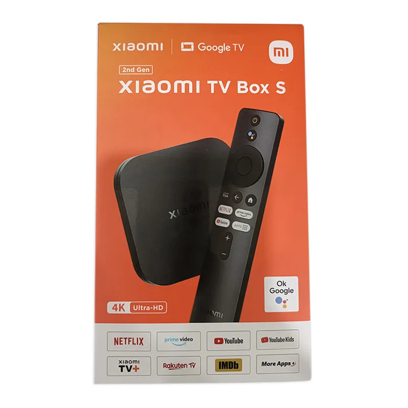 Global Version Xiaomi Mi TV Box S(2nd Gen) 2GB/8GB Quad-core Processor 4K Ultra HD Dolby Vision HDR10+ Media Player Smart TV Box
