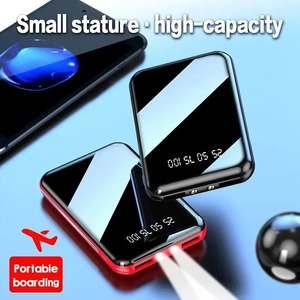 <span class=keywords><strong>Batterie</strong></span> <span class=keywords><strong>externe</strong></span> portable ultra-fine 20000 mAh à double port USB avec charge rapide et design miroir pour smartphones – Idéale pour les voyages - Product Image 3