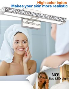 Lumières <span class=keywords><strong>de</strong></span> vanité LED modernes <span class=keywords><strong>de</strong></span> 17 pouces, <span class=keywords><strong>miroir</strong></span> mural en cristal, luminaires <span class=keywords><strong>de</strong></span> vanité pour <span class=keywords><strong>salle</strong></span> <span class=keywords><strong>de</strong></span> <span class=keywords><strong>bain</strong></span>, éclairage <span class=keywords><strong>de</strong></span> chambre à coucher - Product Image 6