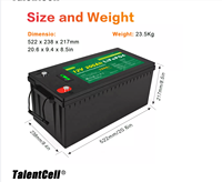 Kustom 12.8Volt 200Ah Lithium Ion Solar penyimpanan baterai Pak asam timbal pengganti LiFePO4 pilihan disesuaikan tersedia