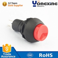 IP40 1A 250V AC 1E4 SPST Normal Terbuka 10mm Sakelar Tombol Tekan