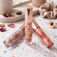 Étiquettes personnalisées transparentes pour gloss à lèvres, autocollants cosmétiques en vinyle imperméables, rouleaux d'étiquettes pour gloss à lèvres avec logo privé