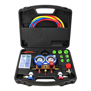 XAIMC <strong>HVAC</strong> Auto Pressure Measuring Instrument R134A Refrigeration Manifold Gauge Set AC Brass A/C Refrigeration Vehicle <strong>Tools</strong> - Product Image 1