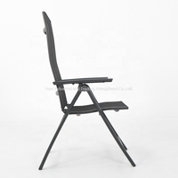 Chaises pliantes de jardin de loisirs d'hôtel moderne Joye, dossier réglable, tube en aluminium, Teslin, ensemble de salle à manger d'extérieur 4 places