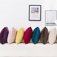 Taie d'oreiller Offre Spéciale toile unie teinte 100% coton velours vierge housses de coussin décoratives/