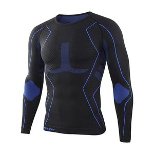 Ensemble de survêtement thermique sans couture en mélange de coton DF ESDY 2 pour hommes, idéal pour l'entraînement sportif en extérieur et le fitness – Sous-vêtements tricotés sculptants - Product Image 1