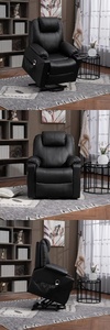 <span class=keywords><strong>Fauteuil</strong></span> inclinable électrique moderne à double moteur avec dossier réglable en cuir, fonction massage et levage, idéal pour personnes âgées - Vente en gros - Product Image 3