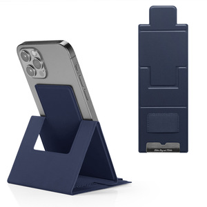 Support de téléphone portable en cuir PU support de sol de bureau pliable pour la diffusion en direct support mains libres durable - Product Image 5
