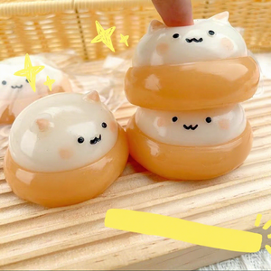 Jouet anti-stress Kawaii Cat Mochi Squishy Taba, super doux, à remontée lente, pour enfants et adultes, idéal pour les cadeaux d'anniversaire et les fêtes. - Product Image 4