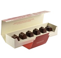 Boîte d'emballage de chocolat de luxe personnalisée, écologique, faite à la main, avec séparateur, forme personnalisée, boîte cadeau haut de gamme, gaufrage mat, pour aliments
