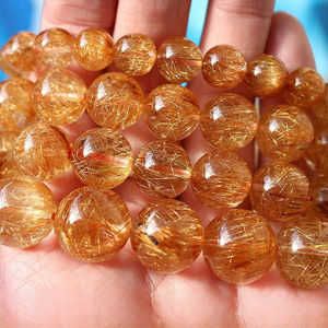 <span class=keywords><strong>Bracelet</strong></span> en cristal de cheveux en cuivre naturel pour hommes et femmes Rutile de cheveux en cristal de titane en cristal de cuivre <span class=keywords><strong>brésilien</strong></span> - Product Image 4