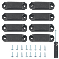 Ensemble de loquets de porte magnétiques noir 4 paires de loquets de porte magnétiques pour camping-cars et camping-cars (avec vis et tournevis)