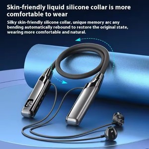 Nouvelle Tendance V5.4 Écouteurs Bluetooth sans fil à tour de cou, étanches, pour le sport, avec affichage numérique LED - Product Image 2