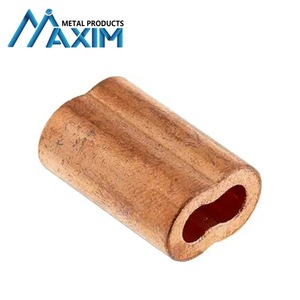Manchons de sertissage en <span class=keywords><strong>cuivre</strong></span> galvanisé, clips et embouts ovales, pour câbles en acier duplex, raccords de sertissage en boucle, manchons en sablier 1/8 - Product Image 5