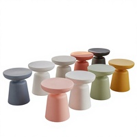 Table basse design nordique en plastique, plusieurs couleurs, table d'appoint créative, meubles de salon