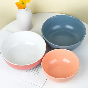 Nordic style home usage multicolor glazed ceramic bowl ceramic soup salad serving bowl for catering