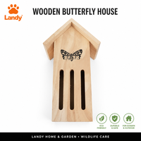 Maison à papillons en bois naturel pour jardin extérieur, habitat pour pollinisateurs, hôtel à insectes à fentes verticales, écologique, pour papillons sauvages