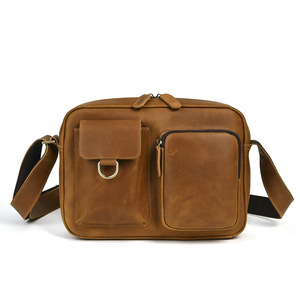 Bolso Bandolera para Hombre, Cuero Crazy Horse, Gran Capacidad, Resistente, para Viajes de Negocios - Product Image 5