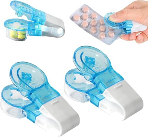 Portable Mini Medicine Dispenser Easy-to-Use Pill Taker with Tablet Pack Opener Convenient Pill Storage Case