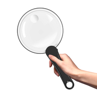 Handheld Rechargeable LED Screen Magnifier 130mm Large Lens 3X/5X/8X 49 LEDs Tri-Color Light Flexible Guide ABS+PMMA Home