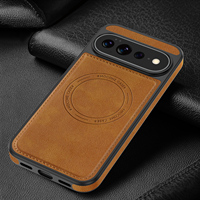 Étui en cuir magnétique de luxe Ruite OEM pour Google Pixel 11Pro XL, texture premium, TPU PC antichoc, logo personnalisé B2B
