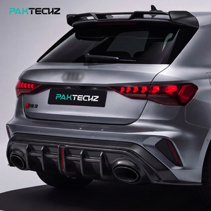 Kit Carrozzeria Completo in Fibra di Carbonio Secca Paktechz: Labbro Anteriore, Cofano, Minigonne Laterali, Diffusore Posteriore, Spoiler Tetto per Audi <span class=keywords><strong>RS3</strong></span> 8Y Sportback - Product Image 3