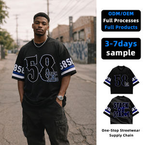 T-shirts décontractés pour hommes de premier choix, style hip-hop, en tricot Spandex/Polyester 200g, impression numérique, séchage rapide, service OEM, patchwork personnalisé - Product Image 1