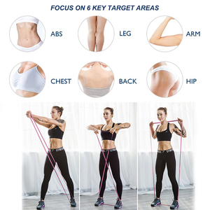 Изготовленный на заказ логотип для занятий спортом в тренажерном зале Петля из хлопчатобумажной ткани набор длинных резинок - Product Image 2