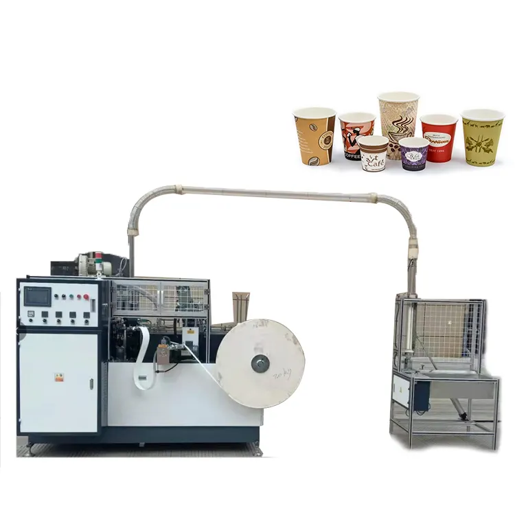 Produzione di tazze di carta da caffè stampa piccola macchina per tazza di carta a media velocità campione