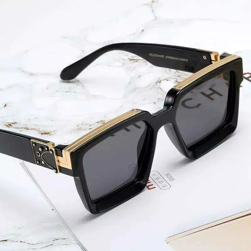 Square fashion 2023 oversized men women luxury polarized supplier shade custom trendy brands designer sun glasses sunglasses