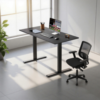 Mobilier de bureau Bureau exécutif moderne Bureau réglable en hauteur Bureau électrique à double moteur Cadre de bureau avec mémoire