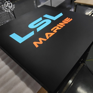 Letrero Luminoso Personalizado con Logotipo LED Azul y Naranja para Marca <span class=keywords><strong>de</strong></span> Negocios Marítimos - Product Image 1