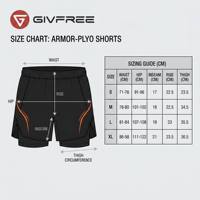 Shorts d'entraînement GIVFREE Armor-Plyo pour hommes avec doublure de compression intégrée, lignes cinétiques réfléchissantes, V-Power Split, élastique mi-long pour la gym