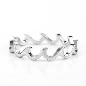 Bagues de mode F141 en alliage plaqué or rose, bijoux unisexes, design simple, autres formes - Product Image 2