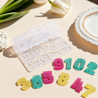 Moule en silicone DIY A-Z pour lettres et chiffres, 26 lettres de l'alphabet, pour la fabrication de porte-clés, de bijoux, de décoration intérieure, d'artisanat