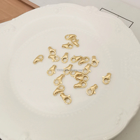 Bijoux fins, fermoirs à ressort en or jaune véritable 14 carats, accessoires de bijouterie DIY pour la fabrication de bracelets et de colliers, différentes tailles